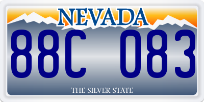 NV license plate 88C083