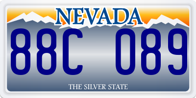 NV license plate 88C089