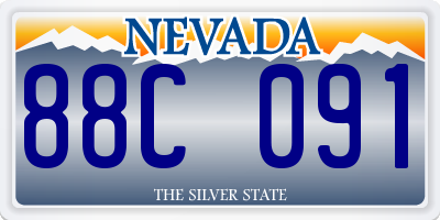 NV license plate 88C091