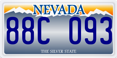 NV license plate 88C093