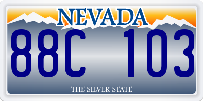 NV license plate 88C103