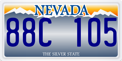 NV license plate 88C105