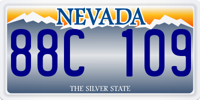 NV license plate 88C109