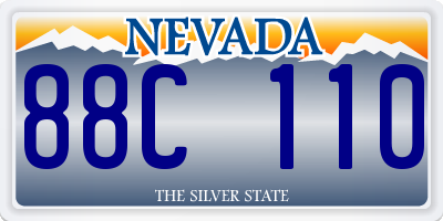 NV license plate 88C110