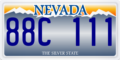 NV license plate 88C111