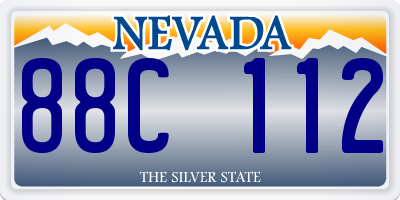 NV license plate 88C112