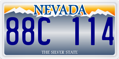 NV license plate 88C114