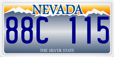 NV license plate 88C115