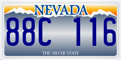 NV license plate 88C116