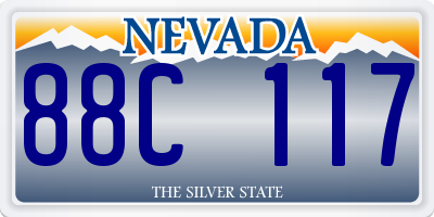 NV license plate 88C117