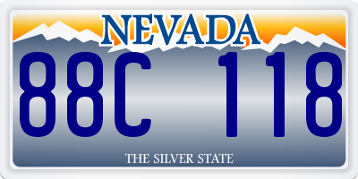 NV license plate 88C118