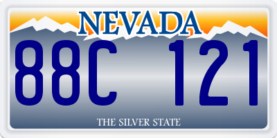 NV license plate 88C121