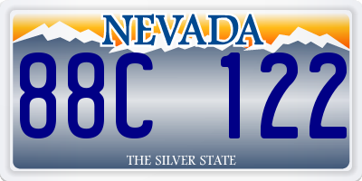 NV license plate 88C122