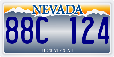 NV license plate 88C124