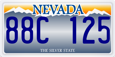 NV license plate 88C125