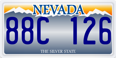 NV license plate 88C126