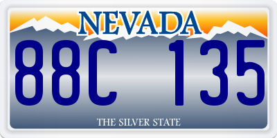 NV license plate 88C135