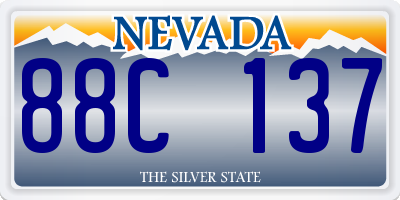 NV license plate 88C137