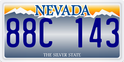 NV license plate 88C143