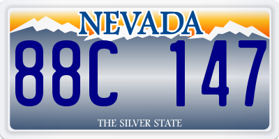 NV license plate 88C147