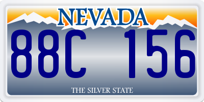 NV license plate 88C156