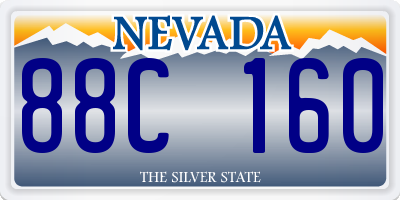 NV license plate 88C160