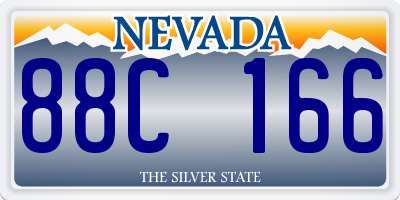 NV license plate 88C166