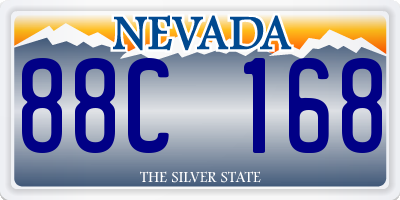 NV license plate 88C168