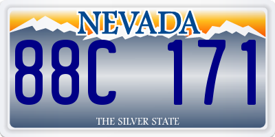 NV license plate 88C171