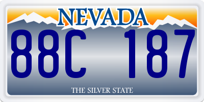 NV license plate 88C187