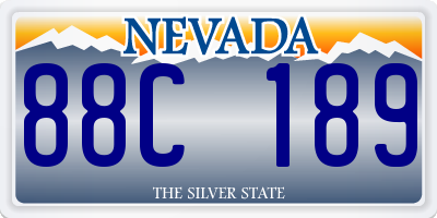 NV license plate 88C189