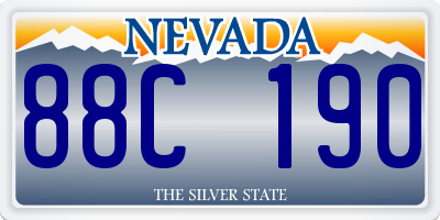 NV license plate 88C190