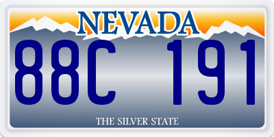 NV license plate 88C191