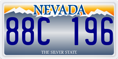 NV license plate 88C196