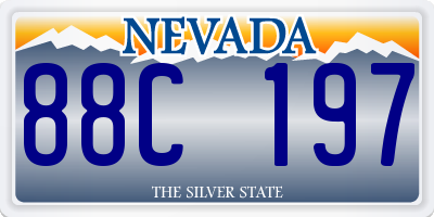 NV license plate 88C197