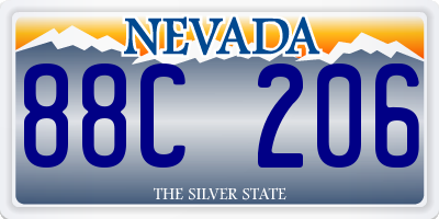 NV license plate 88C206