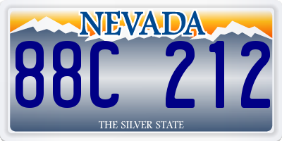 NV license plate 88C212