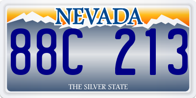 NV license plate 88C213