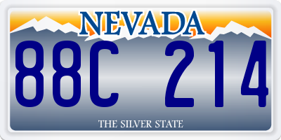 NV license plate 88C214