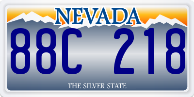 NV license plate 88C218