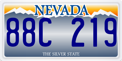 NV license plate 88C219