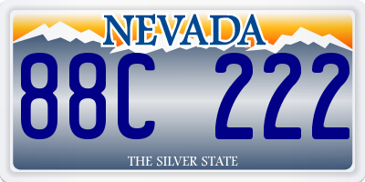 NV license plate 88C222