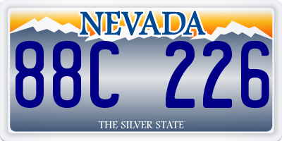 NV license plate 88C226