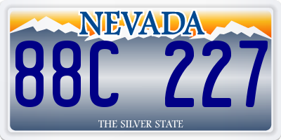 NV license plate 88C227