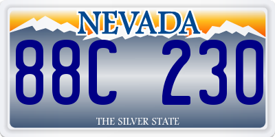 NV license plate 88C230