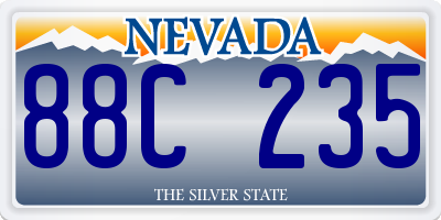 NV license plate 88C235