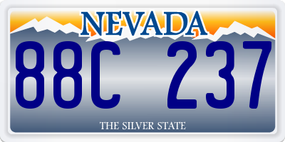 NV license plate 88C237