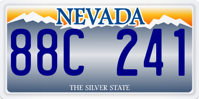 NV license plate 88C241