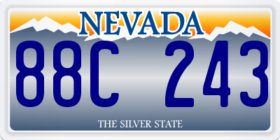 NV license plate 88C243