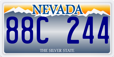 NV license plate 88C244